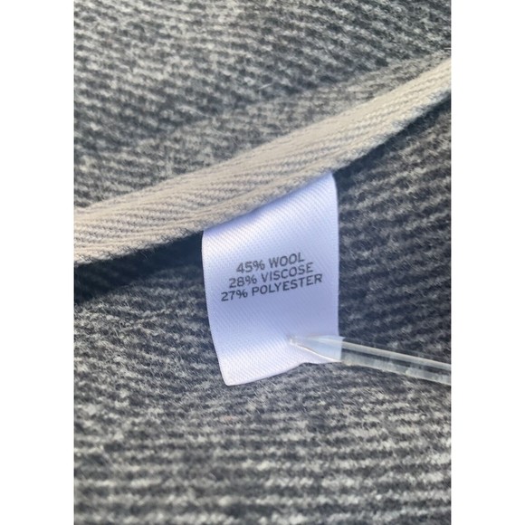 Trouve Womens XS/S Light Gray Belted Vest Mid-length Wool Blend - Picture 5 of 10